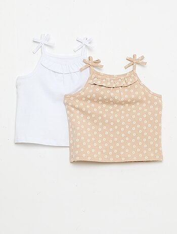 Lot de 2 débardeurs à bretelles