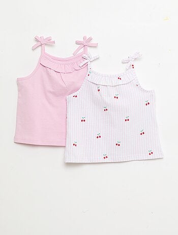 Lot de 2 débardeurs à bretelles