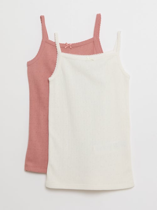Lot de 2 débardeurs en coton - Kiabi
