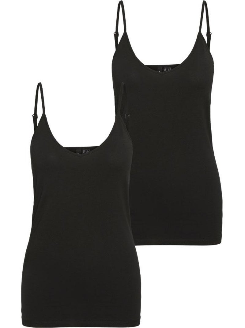 Lot de 2 Débardeurs Femme Vero Moda Noir - Kiabi