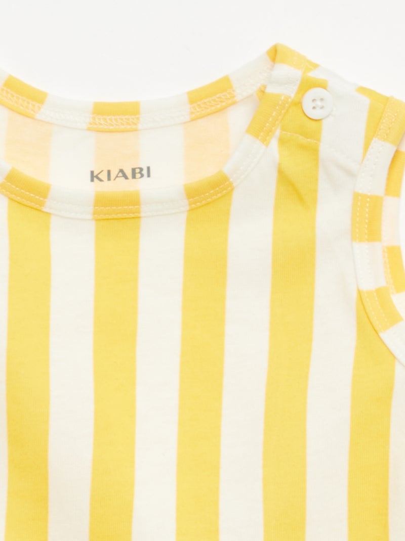 Lot de 2 débardeurs Jaune - Kiabi