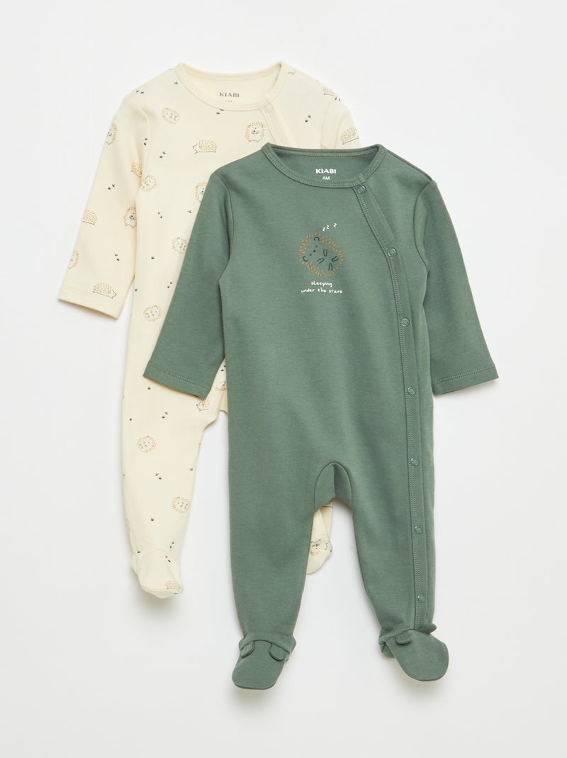 Lot de 2 dors bien avec pieds et ouverture pressionnée Blanc - Kiabi