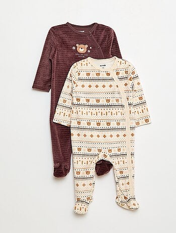 Lot de 2 dors-bien en velours