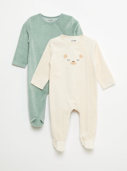 Lot de 2 dors-bien en velours - Kiabi