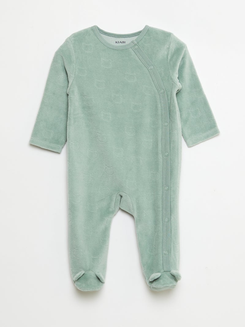 Lot de 2 dors-bien en velours Vert - Kiabi