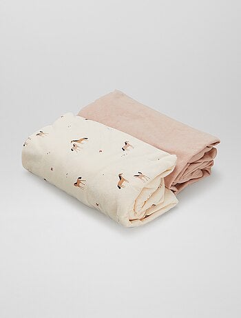 Lot de 2 draps housse