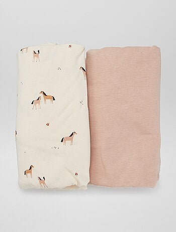 Lot de 2 draps housse