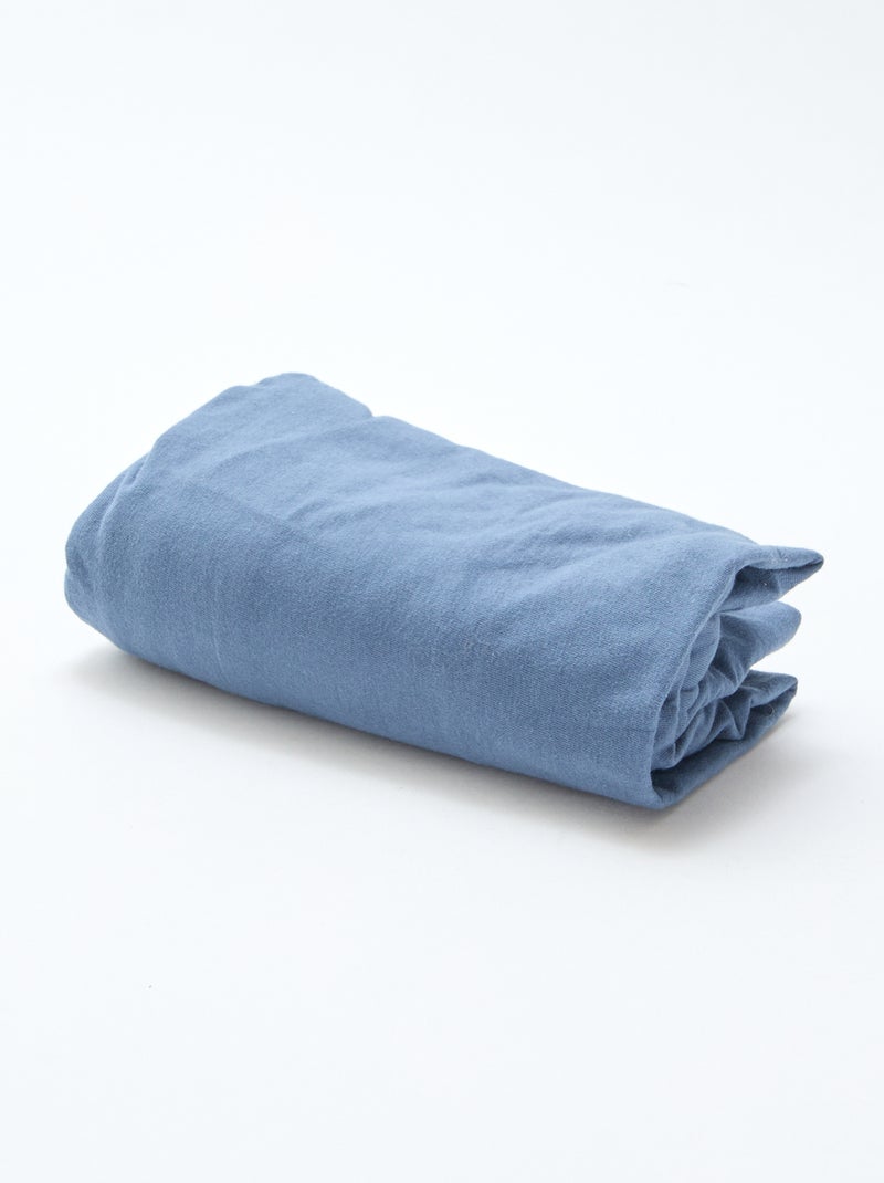 Lot de 2 draps housse en coton Beige - Kiabi