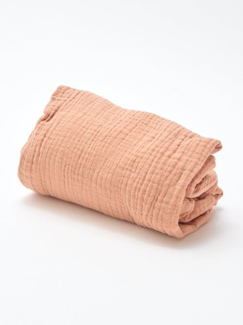 Lot de 2 draps housse gaze doux - Kiabi