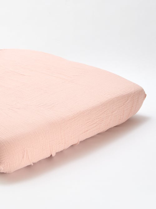 Lot de 2 draps housse gaze doux - Kiabi