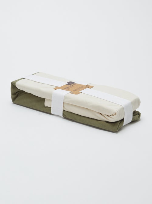 Lot de 2 draps housses - 60 x120 cm - Kiabi Lot de 2 draps housses - 60 x120 cm - Kiabi