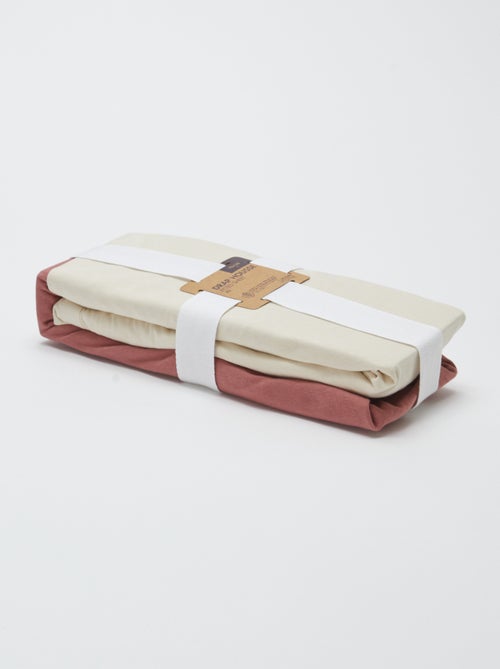 Lot de 2 draps housses bébé 60 x120 cm en jersey - Kiabi Home - Kiabi Lot de 2 draps housses bébé 60 x120 cm en jersey - Kiabi Home - Kiabi