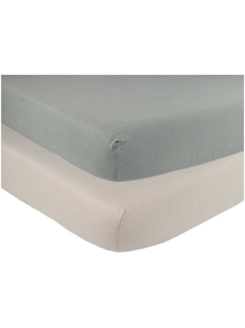 Lot de 2 draps-housses lit bébé - Kiabi