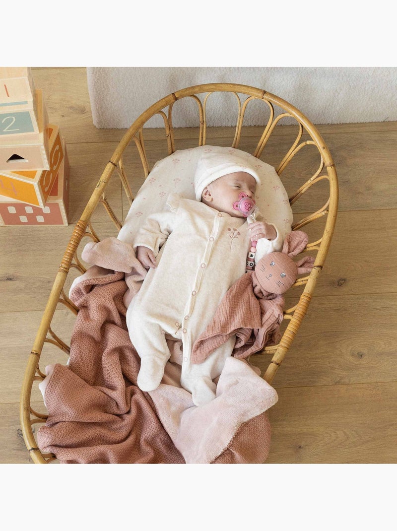 Lot de 2 draps housses pour berceau bébé certifiées oeko-tex® standard 100 Rose pâle - Kiabi