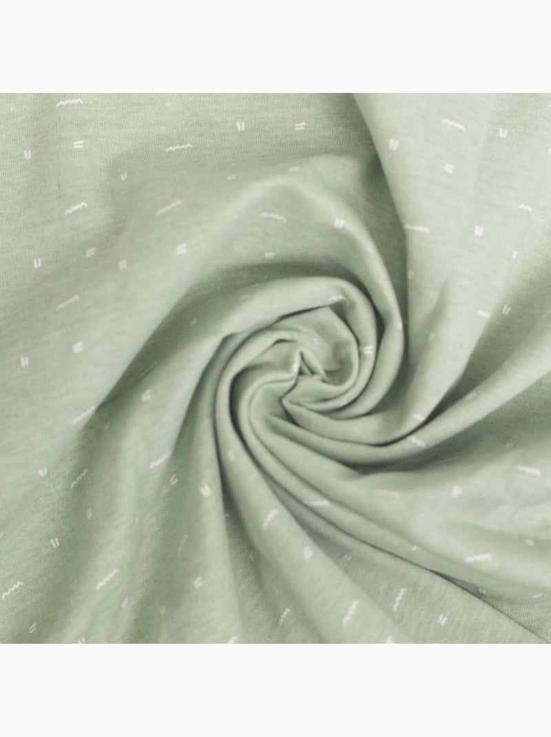 Lot de 2 draps housses pour berceau bébé certifiées oeko-tex® standard 100 Vert clair - Kiabi