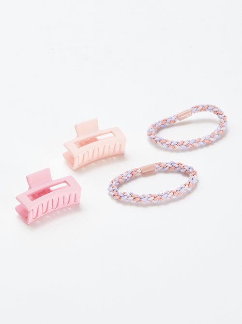 Lot de 2 élastiques + 2 pinces - Kiabi