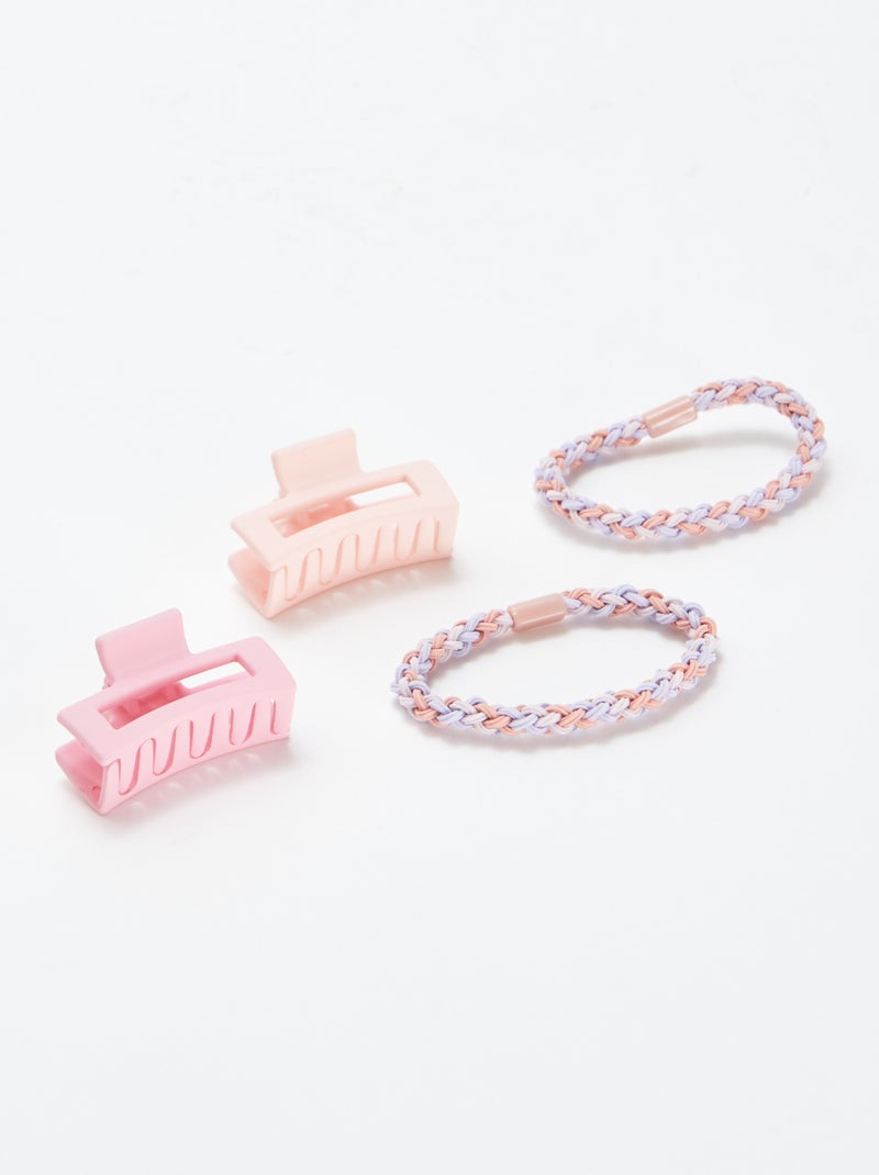 Lot de 2 élastiques + 2 pinces ORANGE - Kiabi