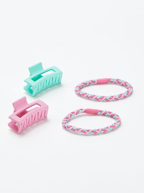 Lot de 2 élastiques + 2 pinces - Kiabi