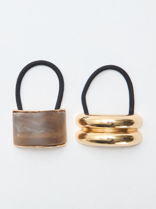 Lot de 2 élastiques avec bijoux - Kiabi