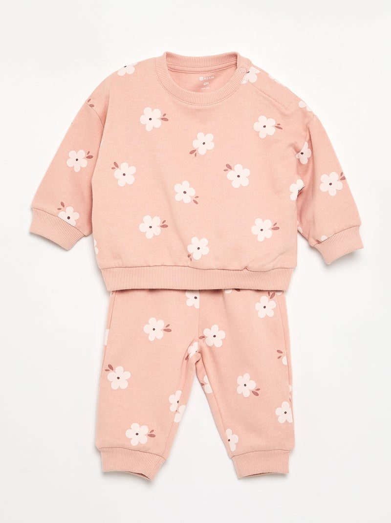 Lot de 2 ensembles 2 pièces - sweat + pantalon Blanc - Kiabi
