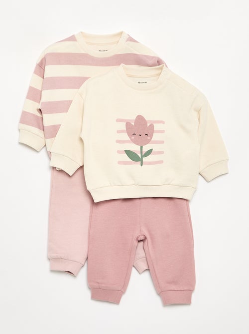 Lot de 2 ensembles 2 pièces - sweat + pantalon - Kiabi