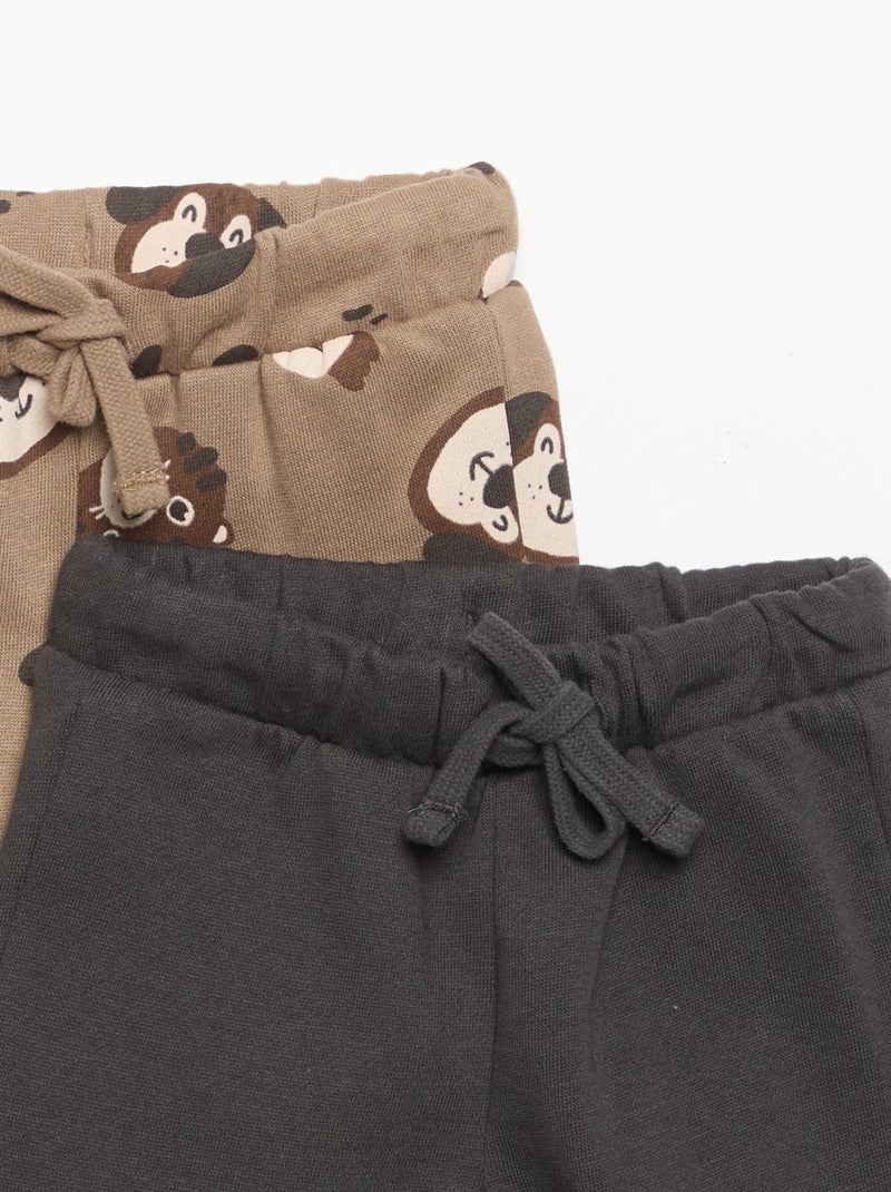 Lot de 2 ensembles 2 pièces - sweat + pantalon Marron - Kiabi