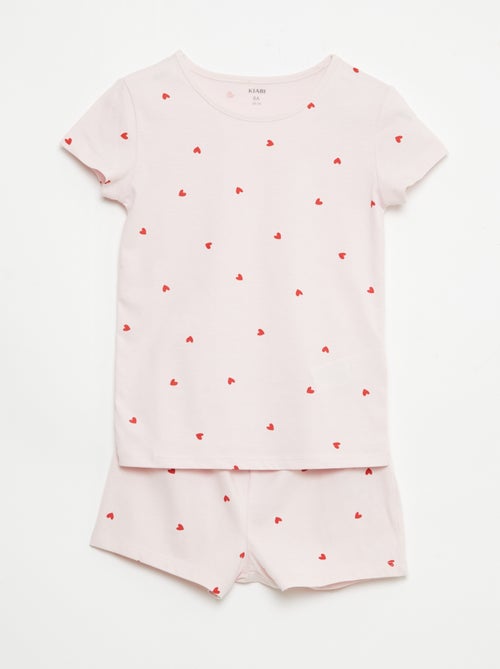 Lot de 2 ensembles de pyjama court en jersey coton - Kiabi