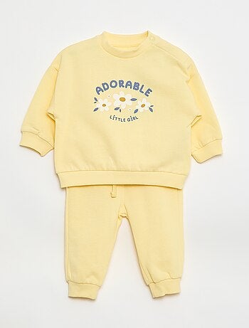 Lot de 2 ensembles pull + pantalon en coton