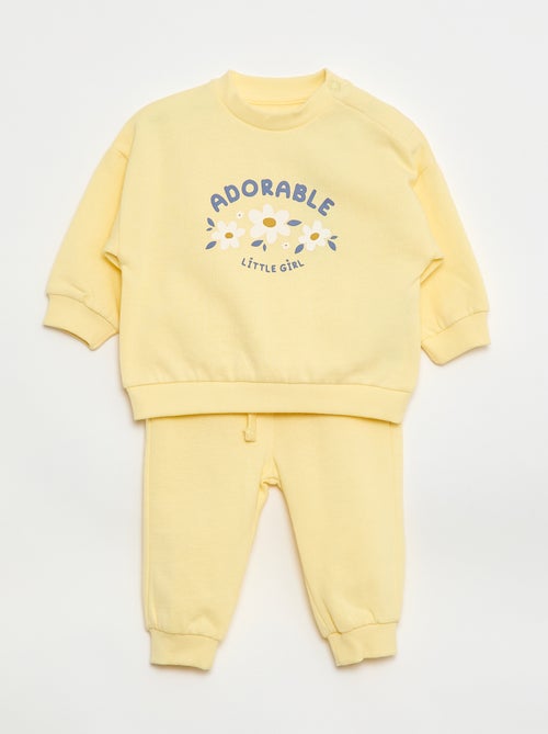 Lot de 2 ensembles pull + pantalon en coton - Kiabi