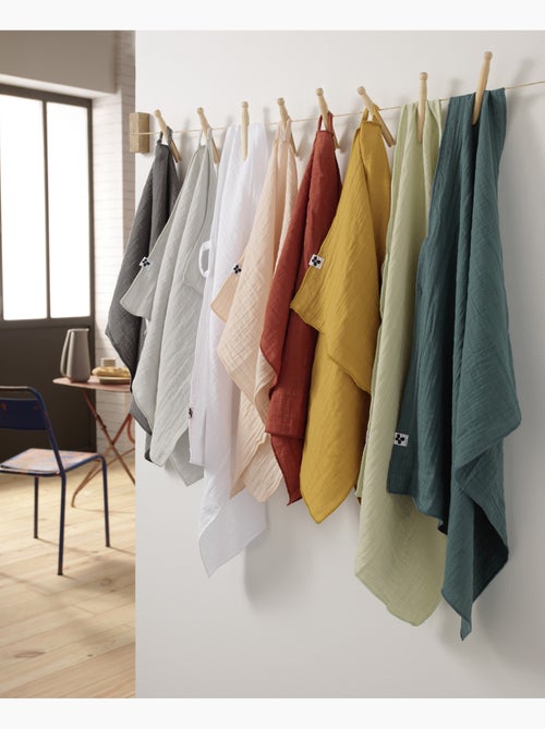 Lot de 2 essuie-mains – double gaze de coton – gaïa - Kiabi Lot de 2 essuie-mains – double gaze de coton – gaïa - Kiabi