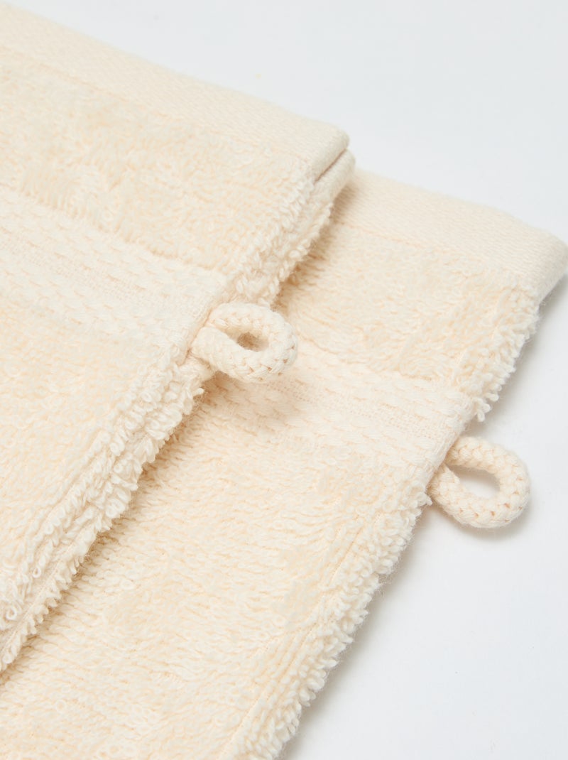 Lot de 2 gants de toilette - Kiabi Home Blanc - Kiabi