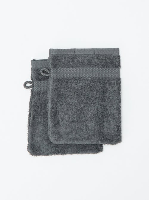 Lot de 2 gants de toilette - Kiabi Home - Kiabi