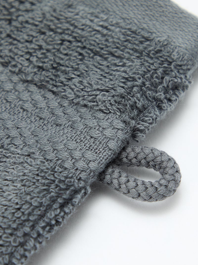 Lot de 2 gants de toilette - Kiabi Home Gris - Kiabi