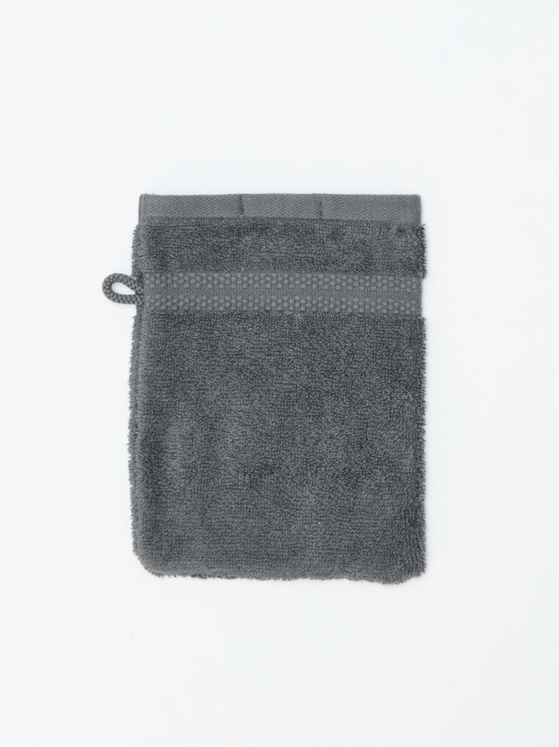 Lot de 2 gants de toilette - Kiabi Home Gris - Kiabi