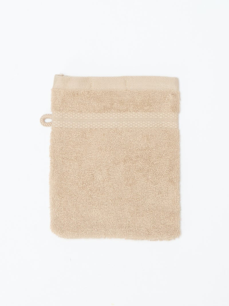 Lot de 2 gants de toilette Beige - Kiabi