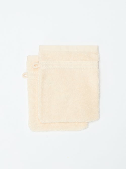 Lot de 2 gants de toilette - Kiabi Lot de 2 gants de toilette - Kiabi