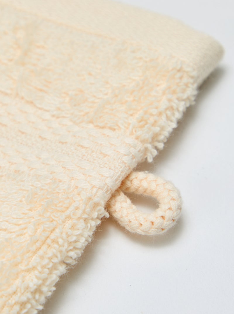 Lot de 2 gants de toilette Blanc - Kiabi