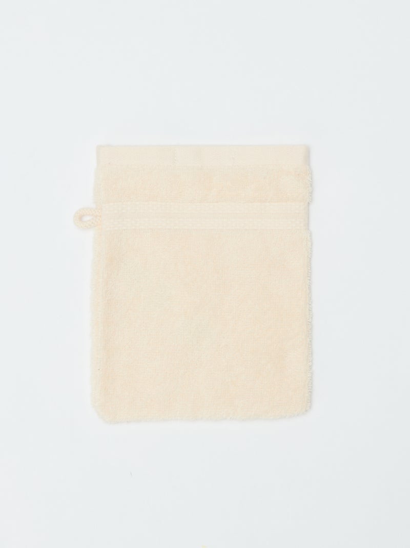 Lot de 2 gants de toilette Blanc - Kiabi