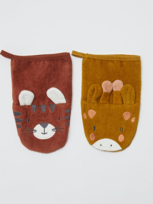Lot de 2 gants de toilette enfant - Kiabi Home - Kiabi Lot de 2 gants de toilette enfant - Kiabi Home - Kiabi