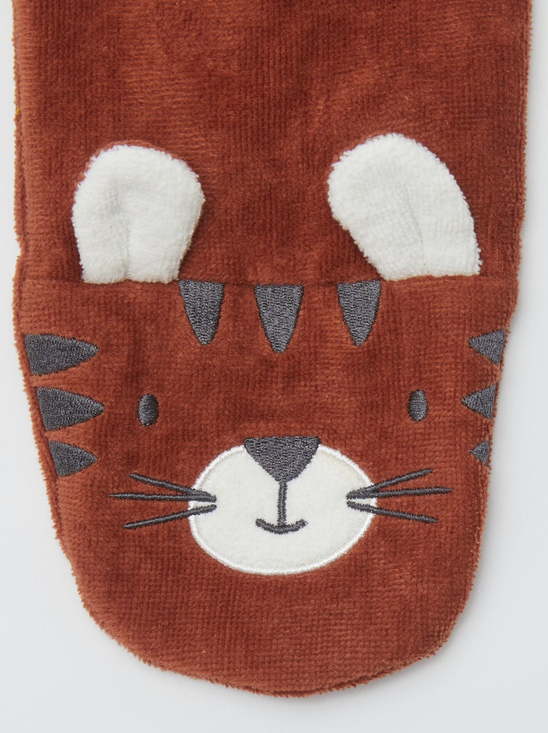 Lot de 2 gants de toilette enfant - Kiabi Home Marron - Kiabi