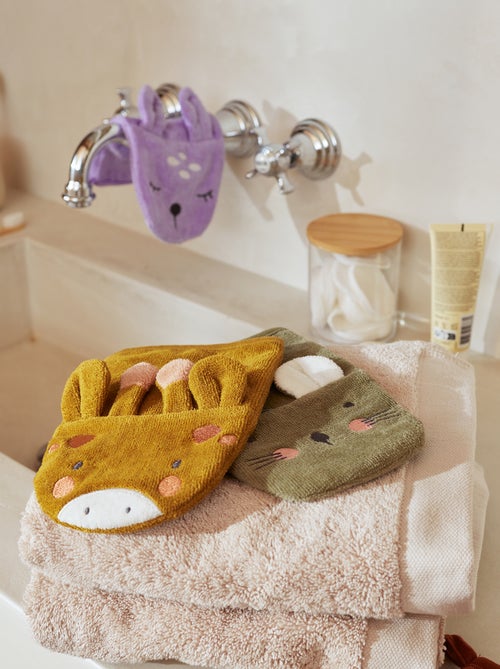 Lot de 2 gants de toilette enfant - Kiabi Home - Kiabi Lot de 2 gants de toilette enfant - Kiabi Home - Kiabi