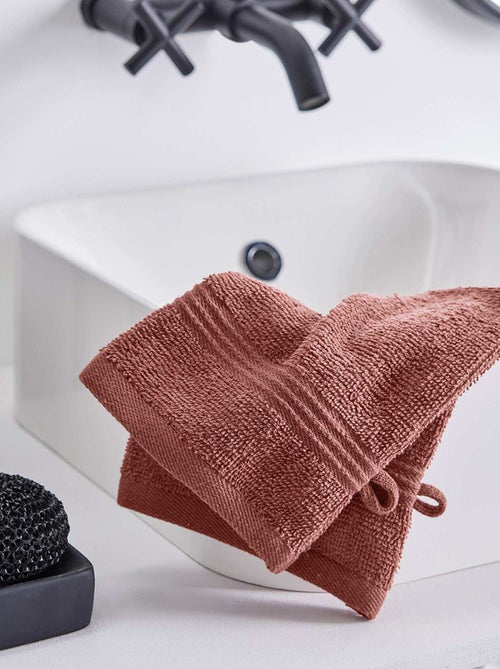 Lot de 2 gants de toilette - Kiabi