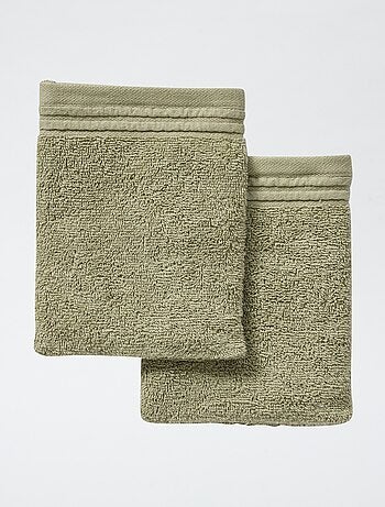 Lot de 2 gants de toilette