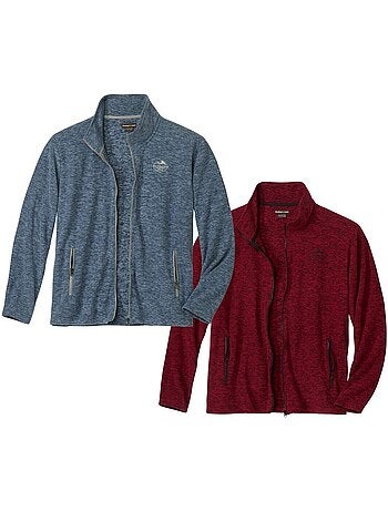 Lot de 2 gilets en micropolaire chinée - atlas for men