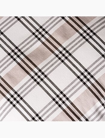 Lot de 2 housses coussin à carreaux et rayures multiples combinés, zippées - Gamusi.