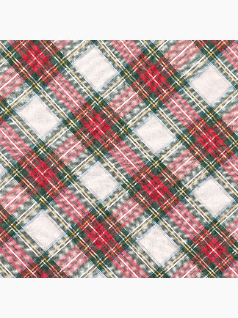 Lot de 2 housses de coussin de noël en coton, fil doré en relief, carreaux tartan - gamusi Blanc - Kiabi