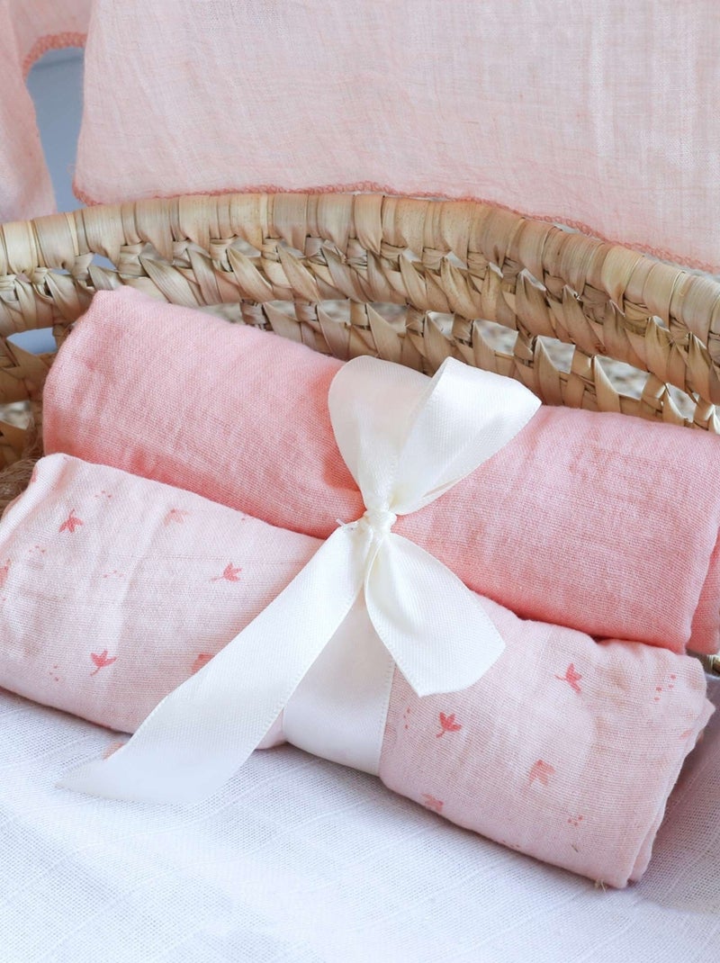 Lot de 2 langes Rose - Kiabi