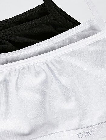 Lot de 2 lanières 'DIM' en coton uni