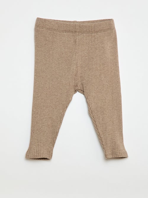 Lot de 2 leggings côtelés - Kiabi