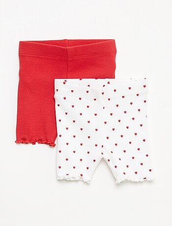 Lot de 2 leggings côtelés